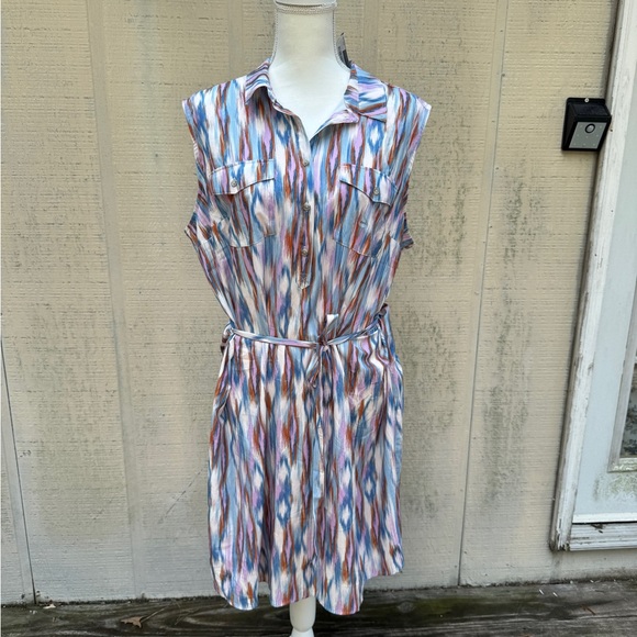 Eddie Bauer Sleeveless Aster Empire Dress Vestido Informal, Negro